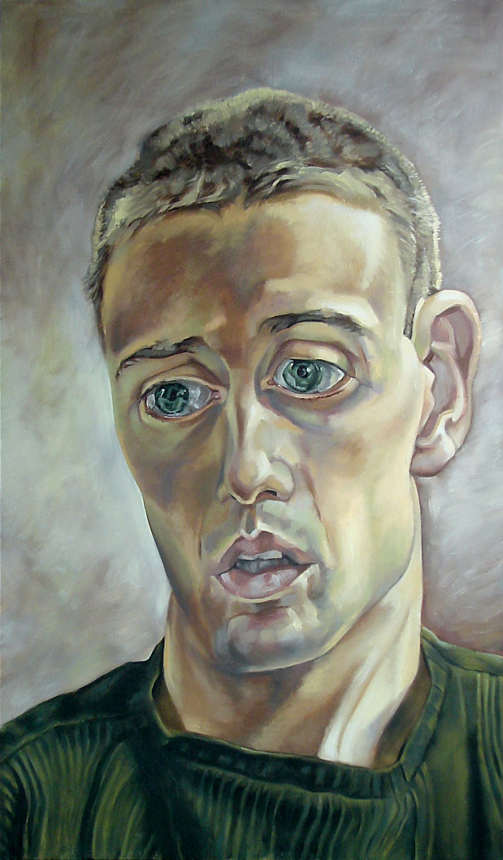 Darren Whalen: Self Portrait after Lucien Freud